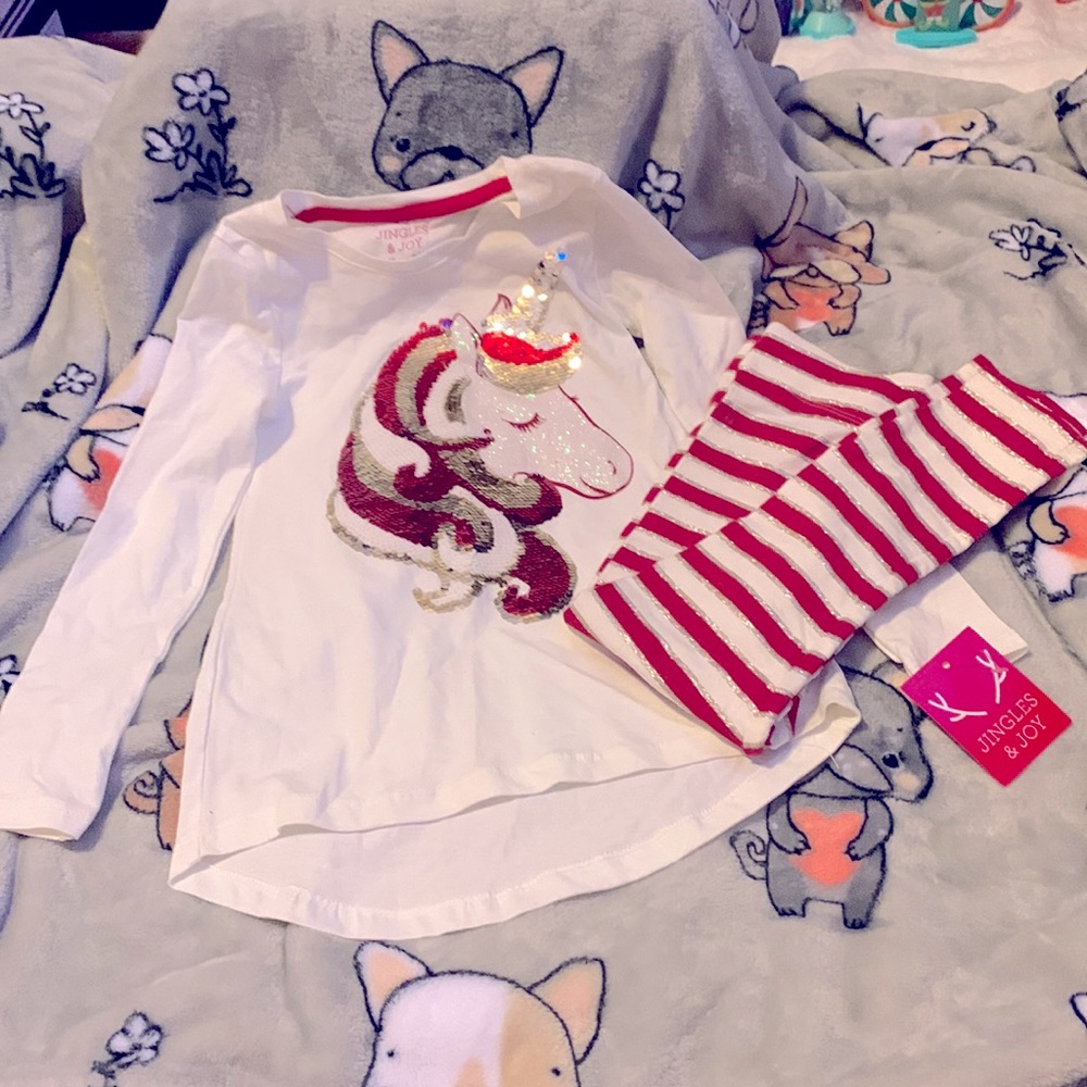 Jingles & Joy Toddler Girls 2PC outfit Size 4